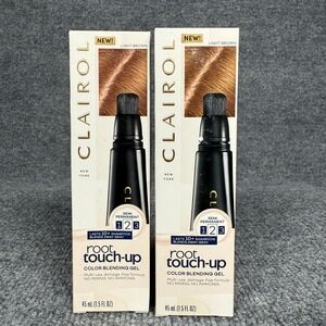 Clairol Root Touch Up Color Blending Gel Semi Permanent Light Brown Lot of 2